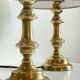 Lampe chic ancien bougeoir laiton massif
