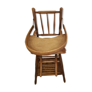 Ancienne chaise haute cannée baumann