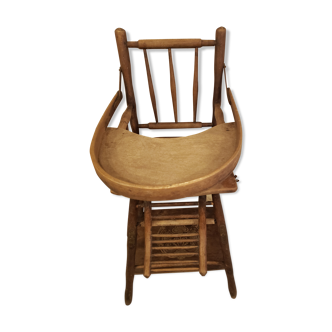 Former baumann high-cannée chair transformable in wood