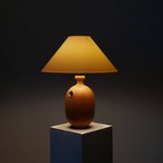 Rare lampe de table vintage en bois par Dyrlund Danemark.