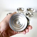 Set of 6 stainless steel ice cream and sorbet bowls on a stand - Remy Letang