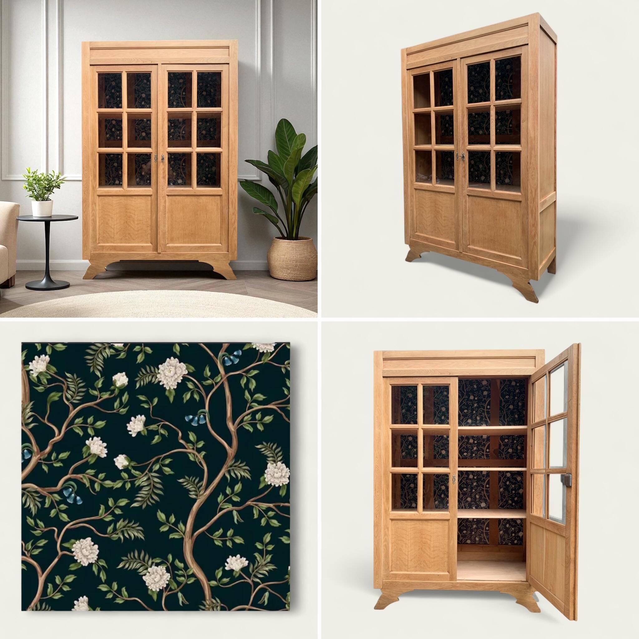 Parisian glass cabinet from La Samaritaine, 1960