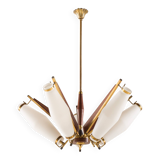 Italian mid century chandelier atr. to Stilux Milano, 1950s