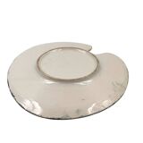 Mid-century Modern green ceramic plate, France 1960s