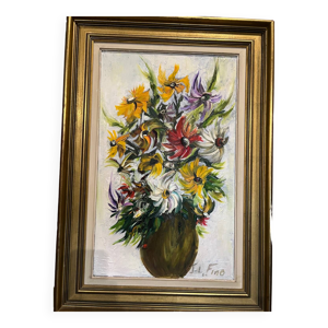 Peinture à l’huile - fleurs