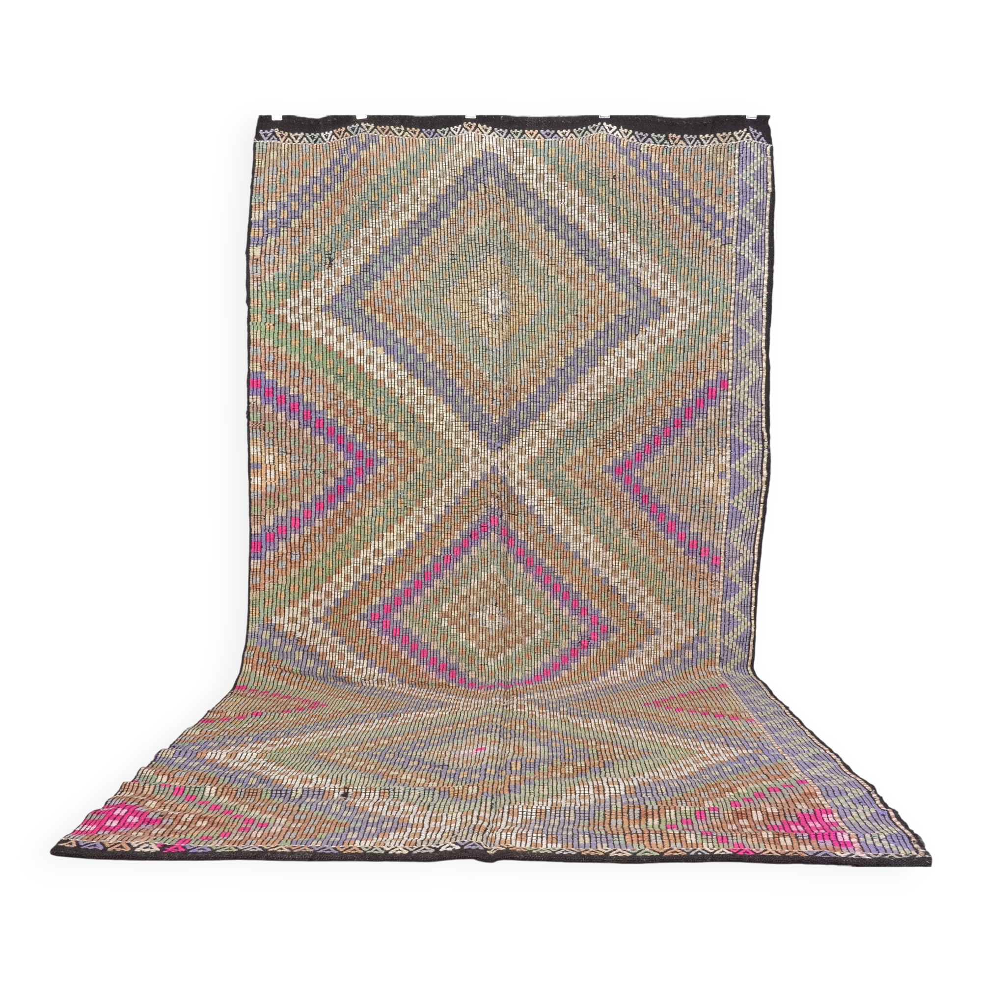 Oushak Colourful Handwoven Kilim Rug sku 1892