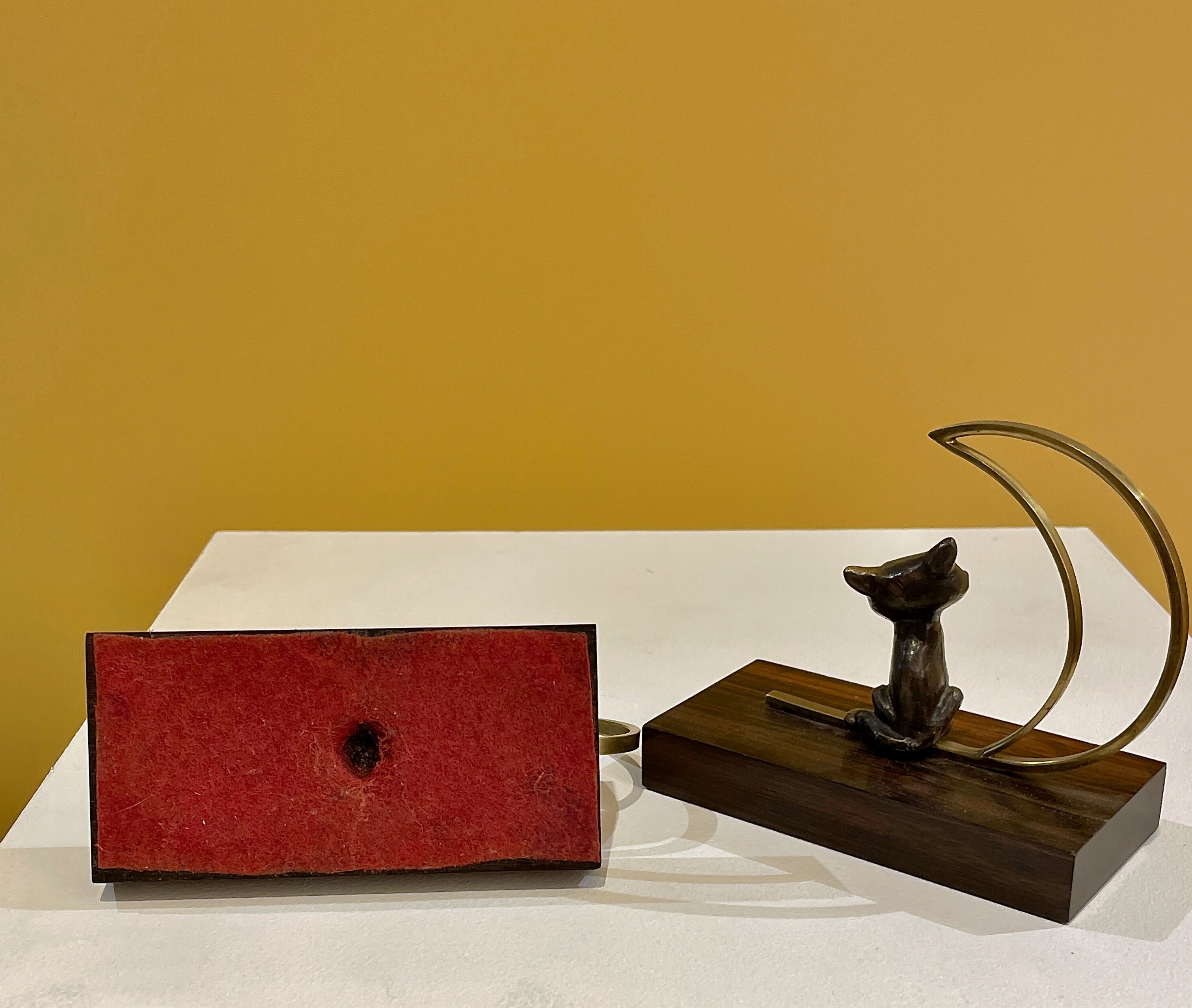 Serre-livre animalier en bronze, France 1960's