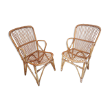 Rattan armchairs