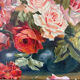 Bouquet of roses, oil on framed panel