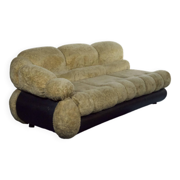 three-seater sofa designed by Adriano Piazzesi, produced in Italy during the 1970s. Upholster