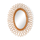 Miroir en rotin vintage, 1960