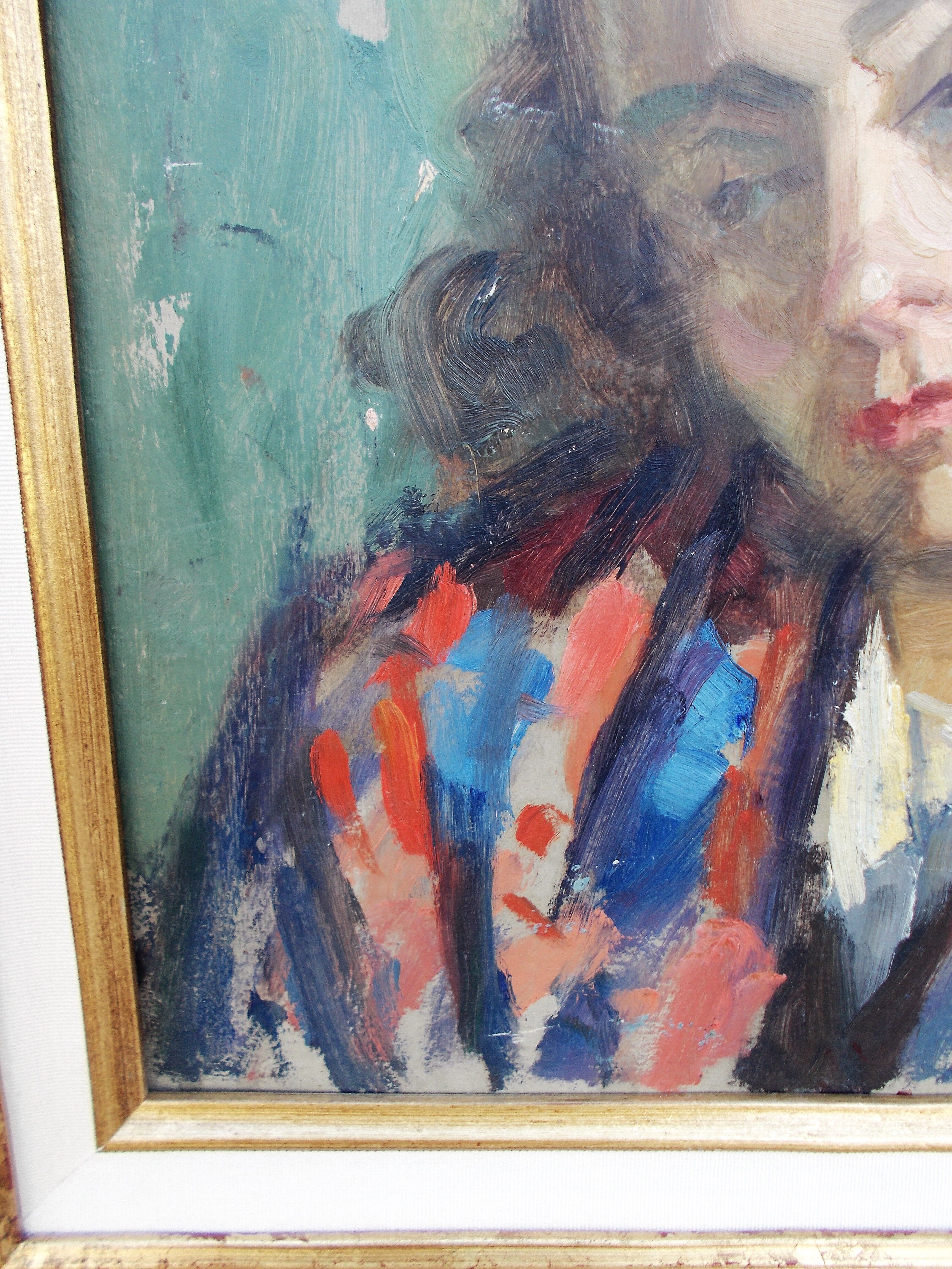 Leopoldo Santa Maria de Obregon Portrait of a woman Painting