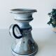 Enamelled ceramic candle holder