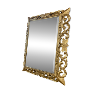 Miroir En Bois Doré, - 80cm
