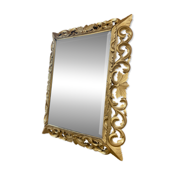 Golden Wooden Mirror, 19th Century, 80cm x 100cm