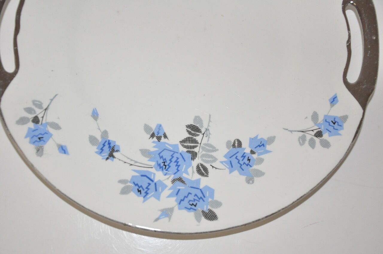 Set of 11 plates dessert and 1 dish of the pottery of onnaing