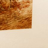 Pair of watercolors, animated landscapes, L. Meyer