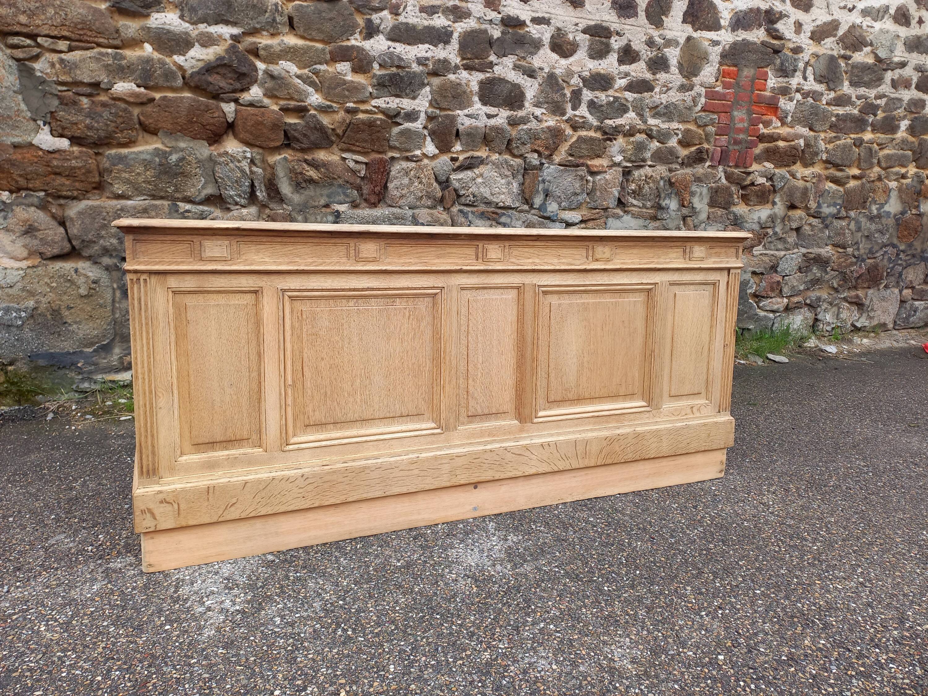 Antique oak shop counter