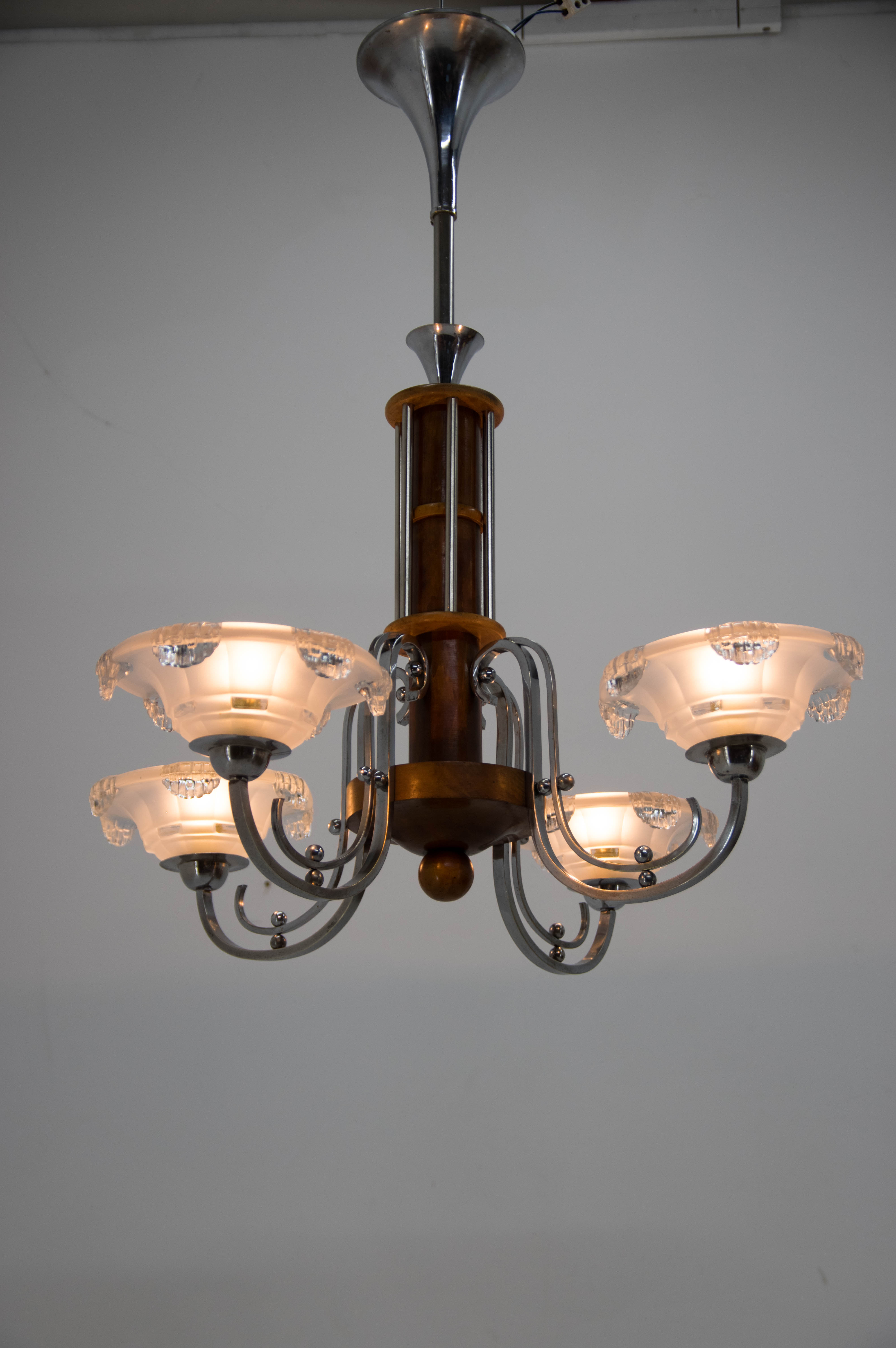 Art deco chandelier  1930s