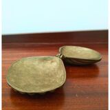 Boîte vintage en laiton en forme de coquillage