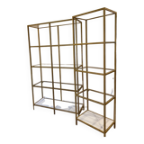 Set of 2 glass shelves