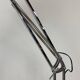 Chrome floor lamp in industrial style