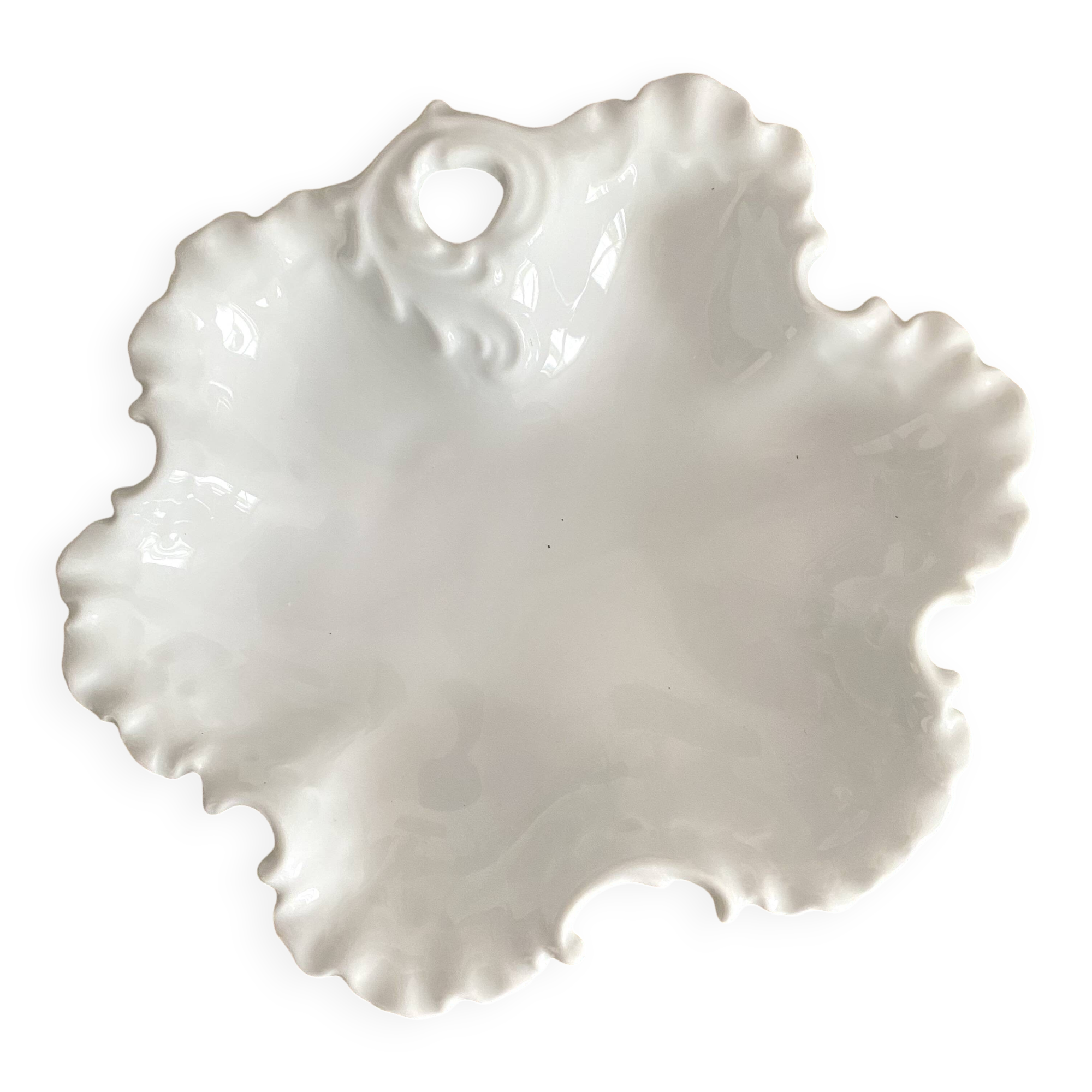 Limoges porcelain leaf dish or pocket emptier