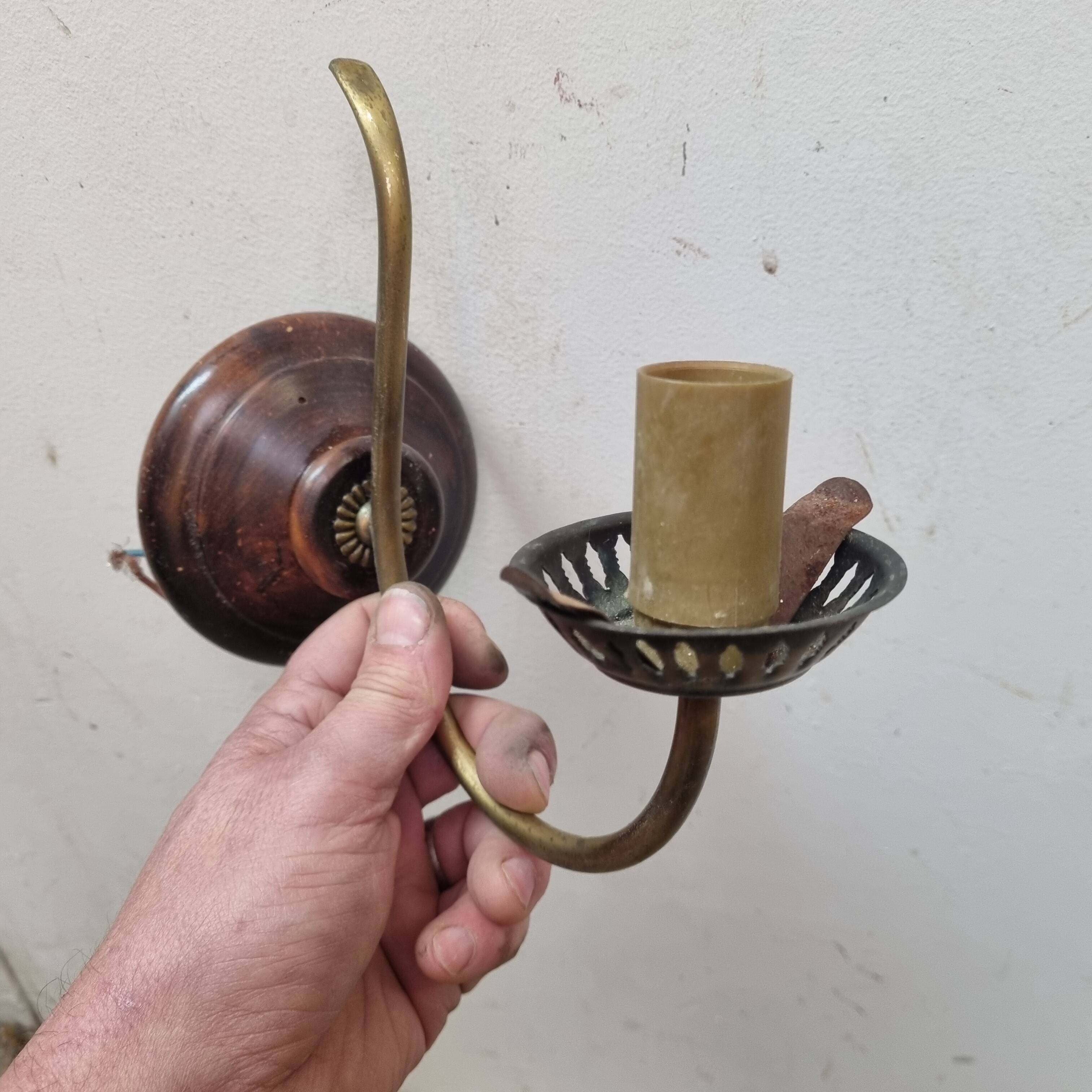 1960s glass globe wall lights