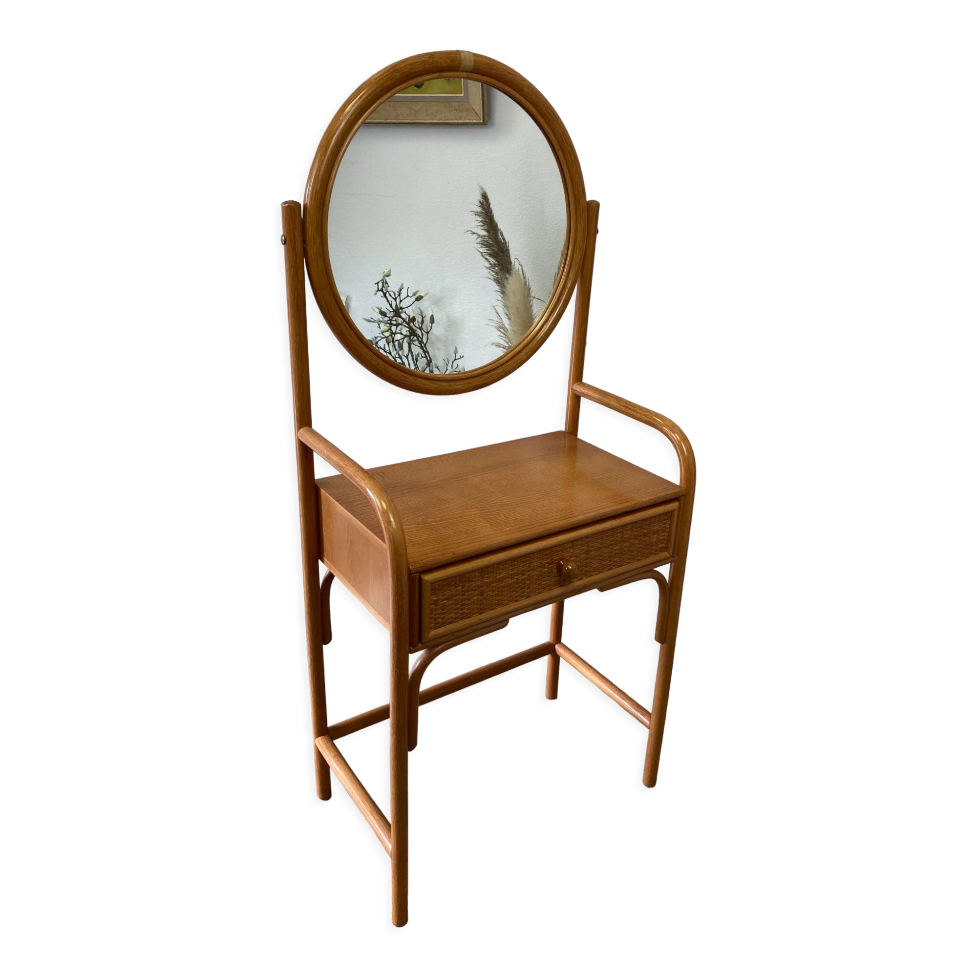 Vintage rattan dressing table