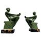 Art Deco Sculptural Bookends by Max Le Verrier, Paris, France, 1925, Set of 2