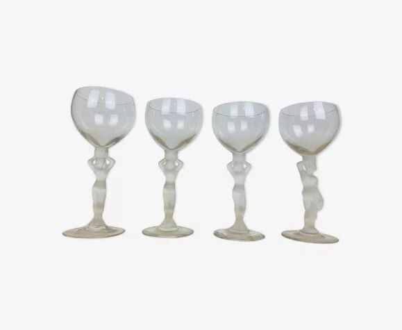 4 glasses of crystal wine Venus and Bacchus, Bayel