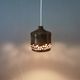 Small ceramic pendant lamp, Danish, from the 1970s–80s, in earth tones.
