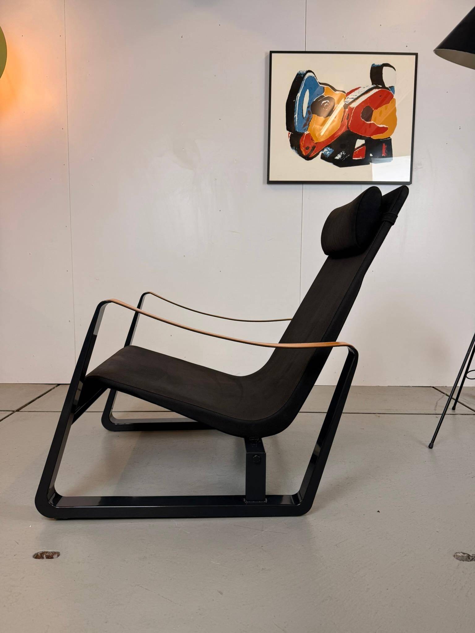 Leather and Steel Lounge Chair "Cité" by Jean Prouvé for Vitra, 2002