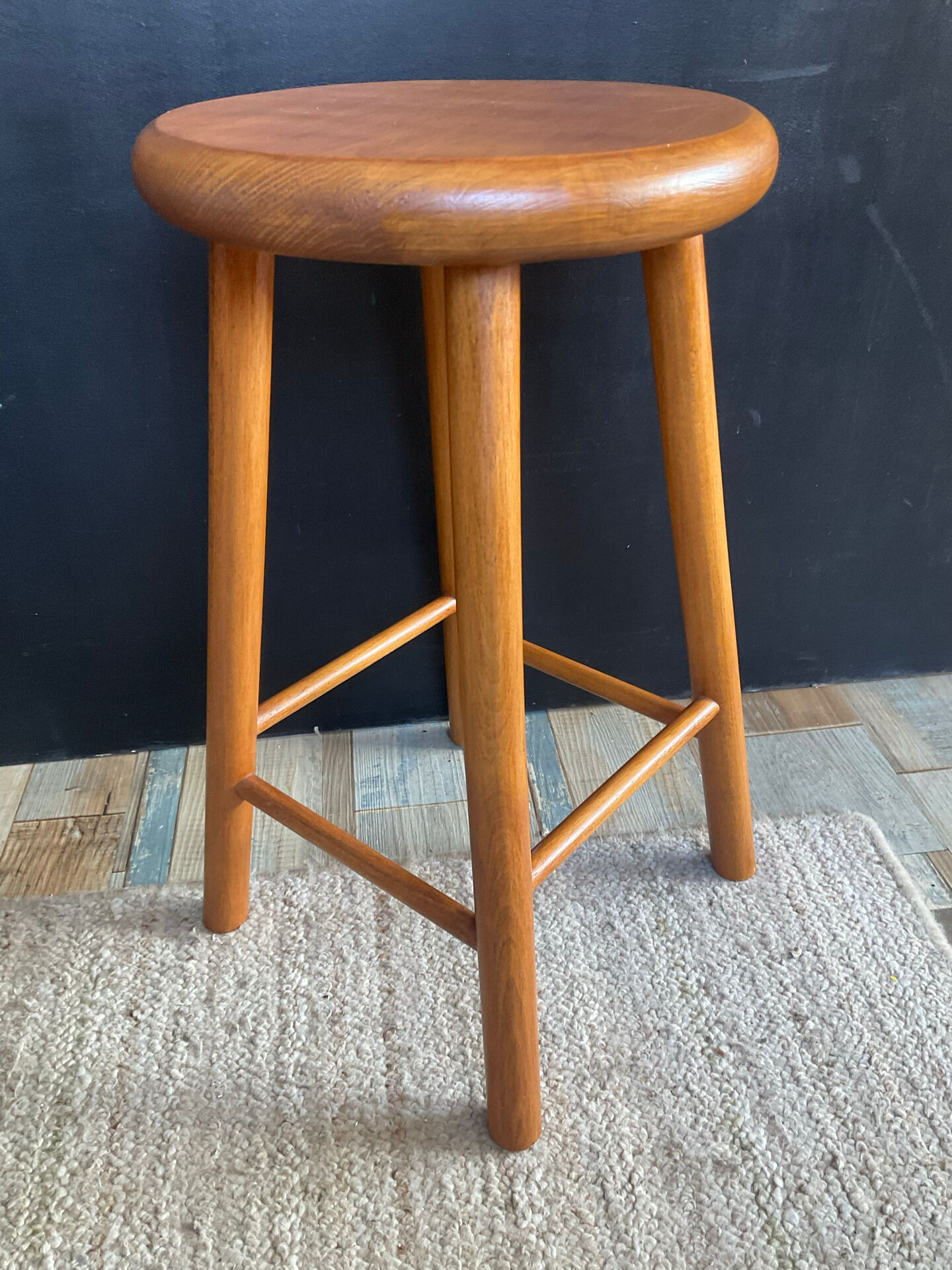 Vintage solid wood stool