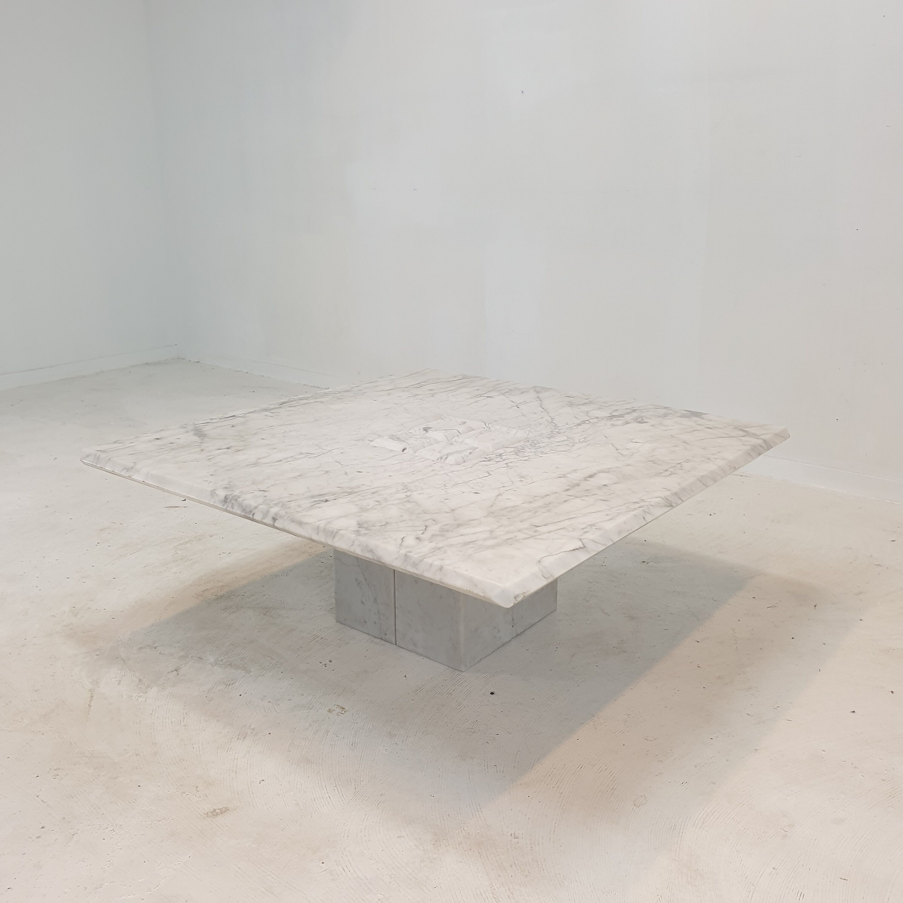 Italian Carrara Marble Coffee Table, 1990's