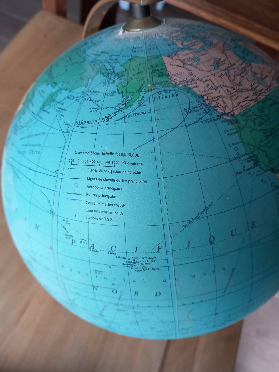 Vintage illuminated globe