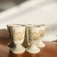 Set of 6 mazagrans in stoneware - coffee cups