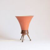 Brass tripod table lamp, 1950s