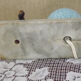 Elephant lamp tedd art deco marble base Clichy blue shade 4194