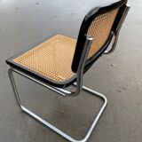 Cesca design chair b32 model in black and chrome
