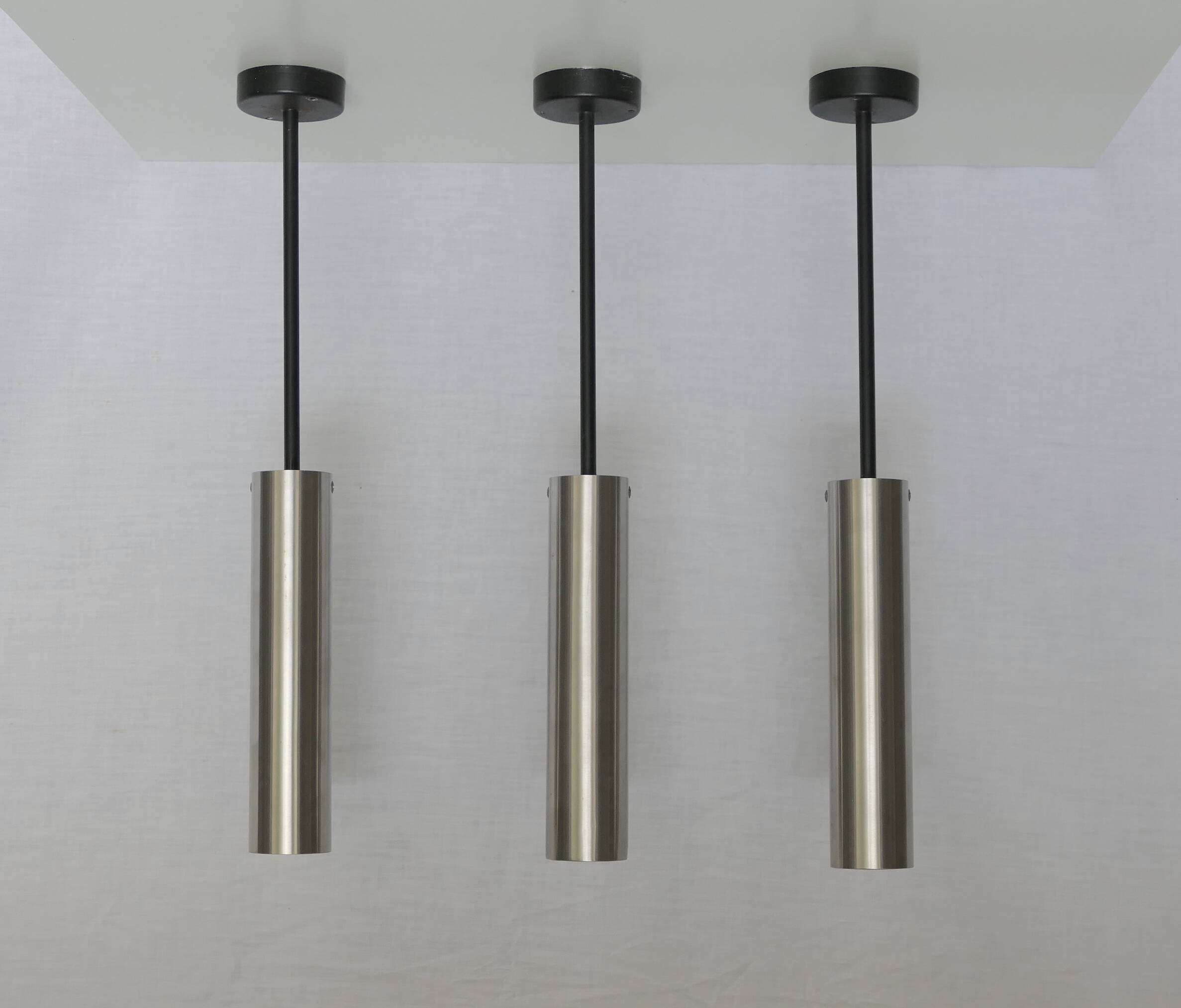 Vintage 1960 pipe suspension. Set of 3.