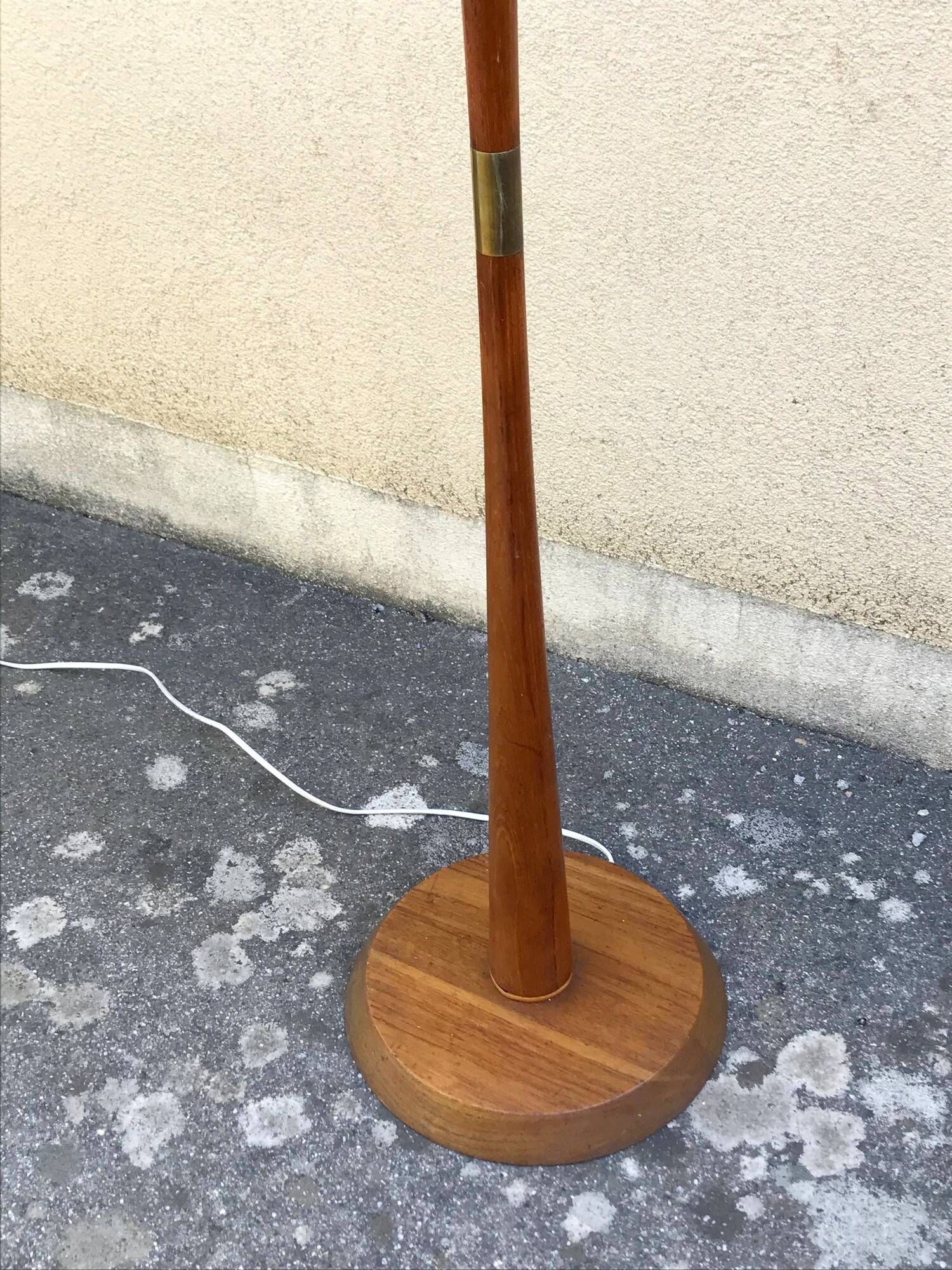 Scandinavian floor lamp in vintage teak 60s