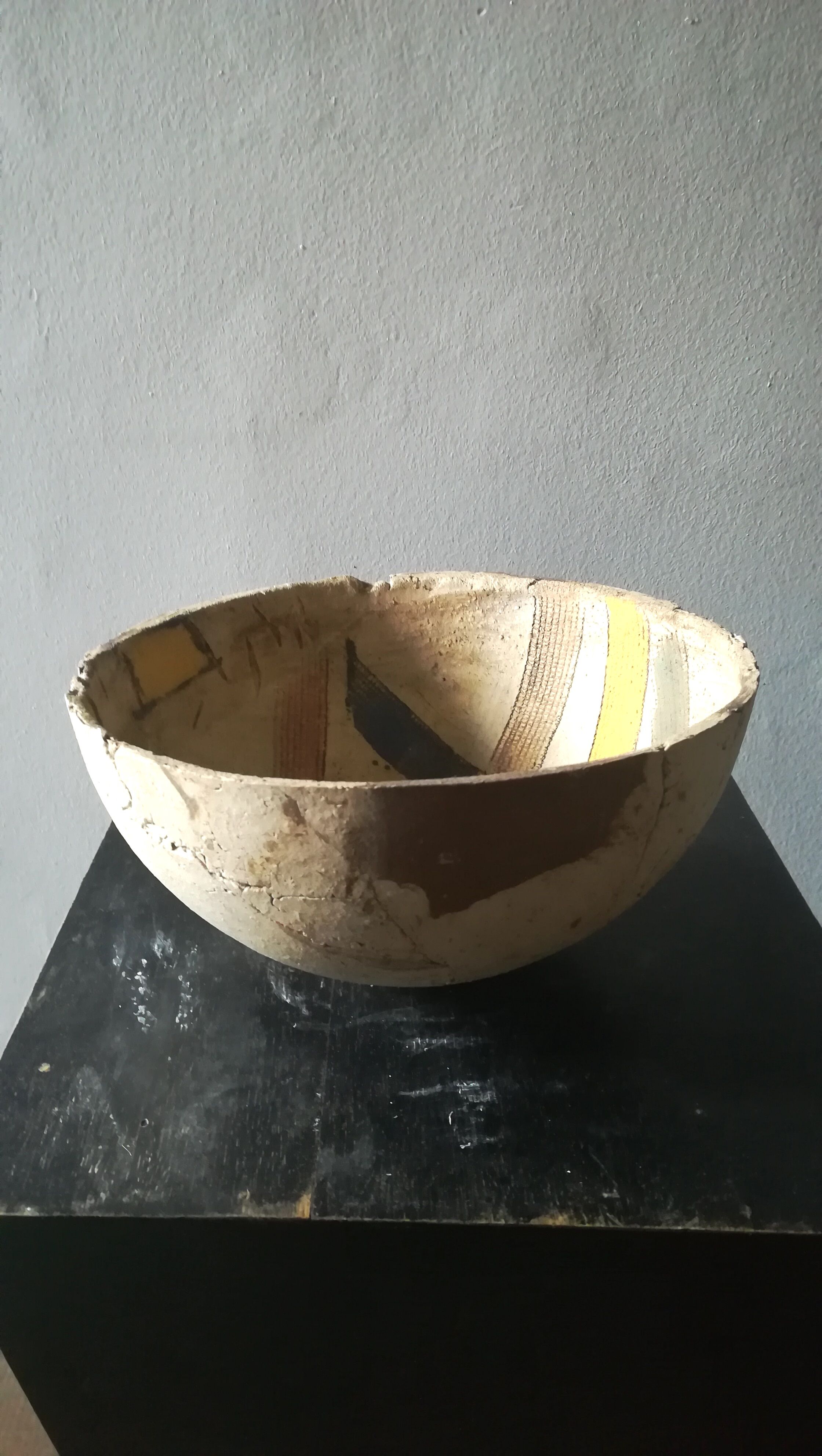 Cutting terracotta decoration abstract, a circa 1980