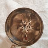 Boîte en métal argenté en forme de pomme style hollywood regency vintage