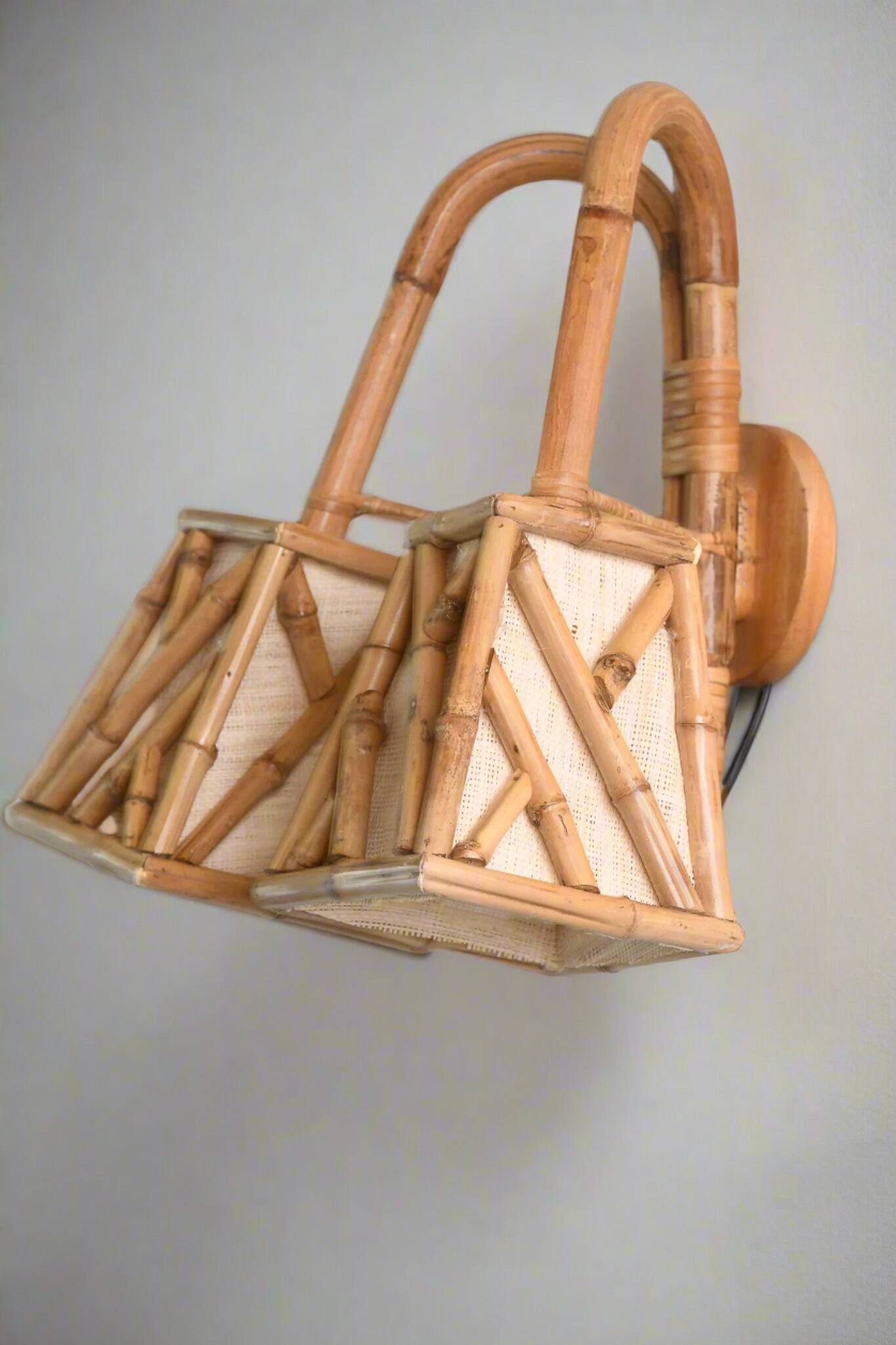 Double Bamboo Wall Sconce