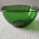 Vintage emerald green salad bowl made in France.