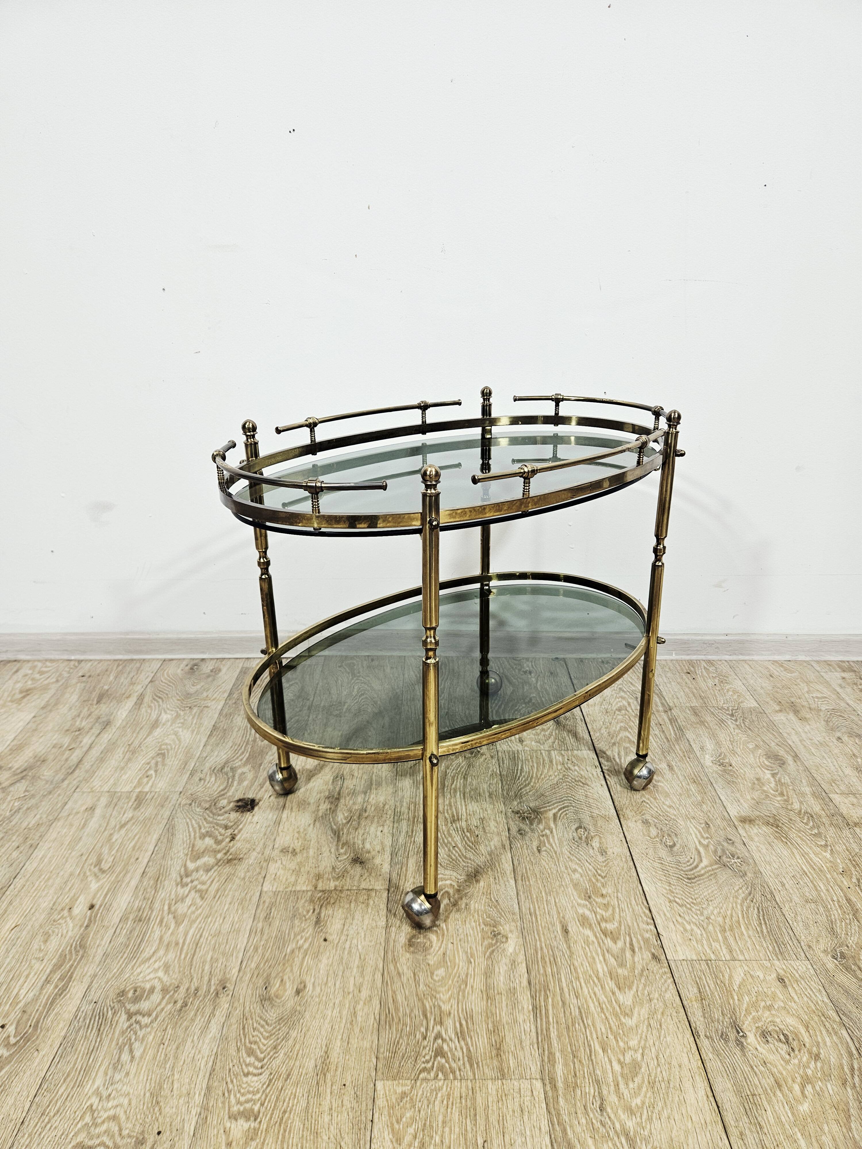 Brass bar cart / France, 1960s.