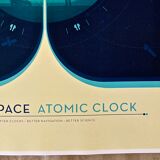 Lithographic printing deep space atomic clock blue