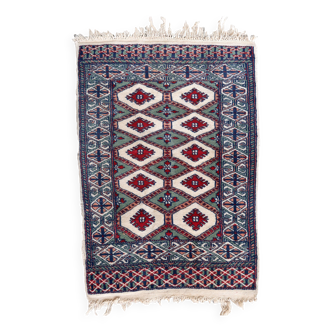 Tapis vintage fait main Boukhara 56cm x 83cm - 1C997