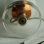 Lampe globe verre cuivre et laiton vintage